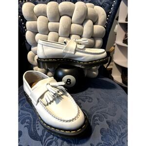 Dr Martens White Adrian Tassel Loafers size 7/EU 38